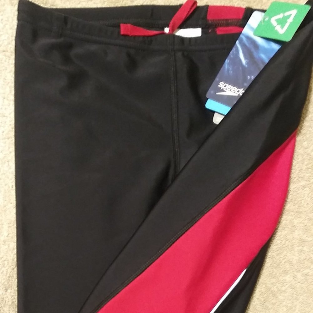 Speedo Power Flex Eco Taper Splice Swim Jammer sz 26